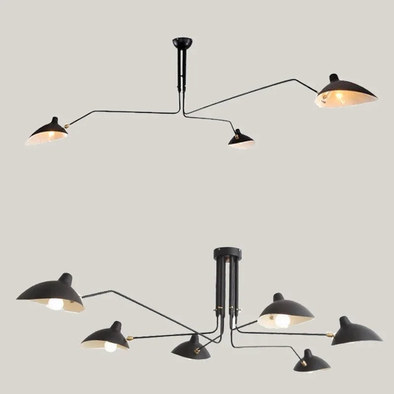 Mouille Ceiling Lamp Nordic Spider Light Led Iron Black Ceiling Light for Home Decor Industrial Decorative Living Room Led Light