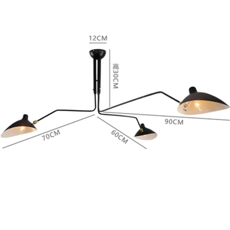 Mouille Ceiling Lamp Nordic Spider Light Led Iron Black Ceiling Light for Home Decor Industrial Decorative Living Room Led Light
