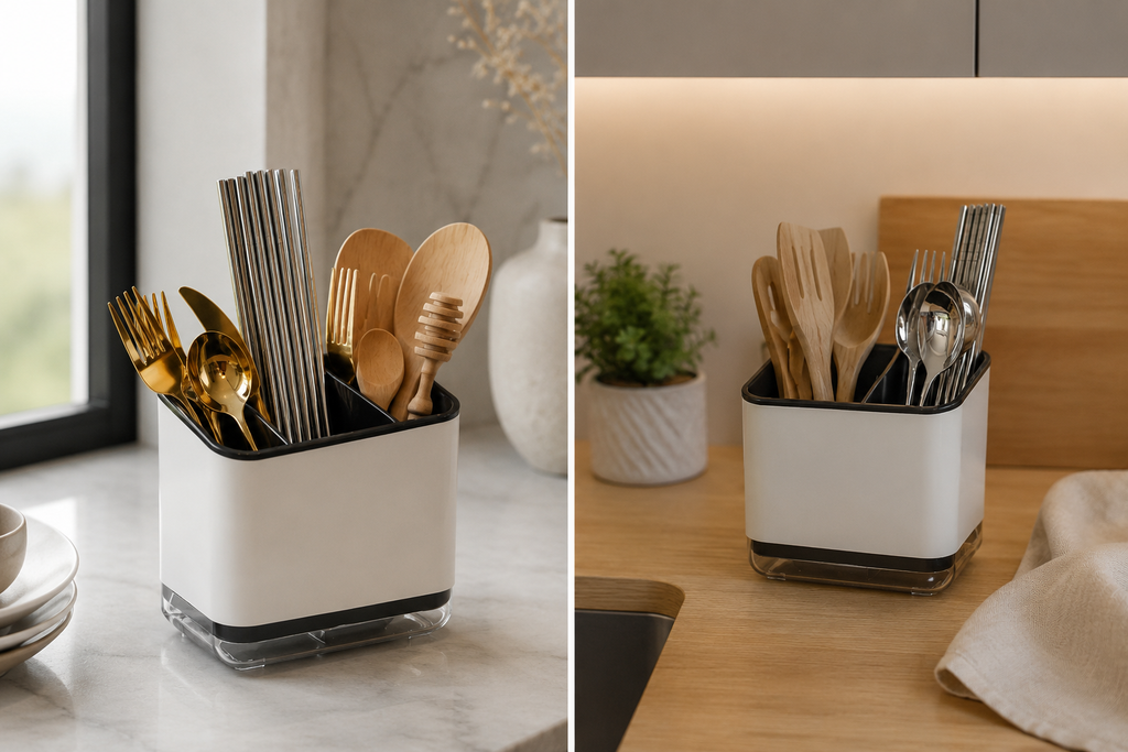 Hustelo Countertop Cutlery Storage Caddy