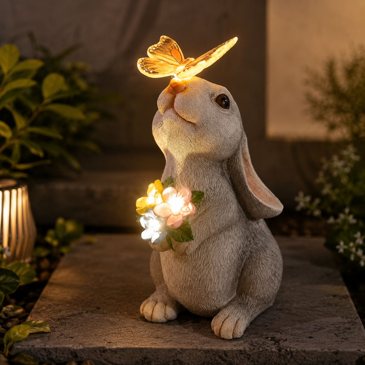 Hustelo MeadowGlow Bunny Sculpture
