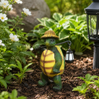 Resin Turtle Garden Statue, Hand-Painted
