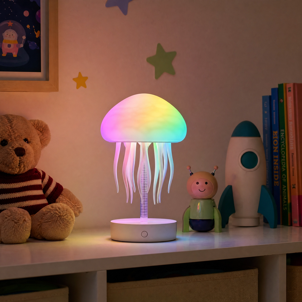 Color-Changing Jellyfish Mood Lamp, USB Rechargeable