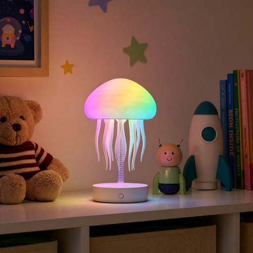 Color-Changing Jellyfish Mood Lamp, USB Rechargeable