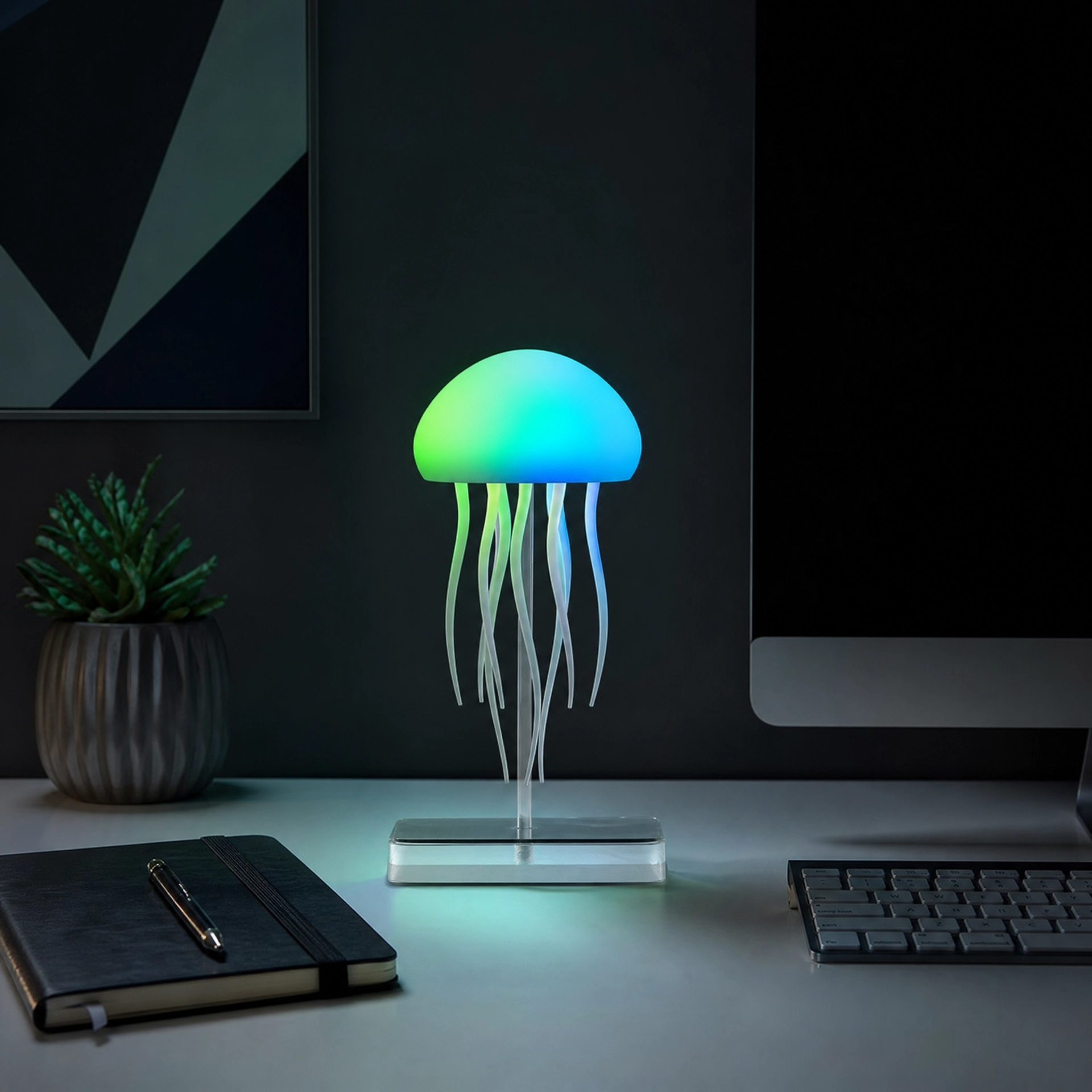 Color-Changing Jellyfish Mood Lamp, USB Rechargeable